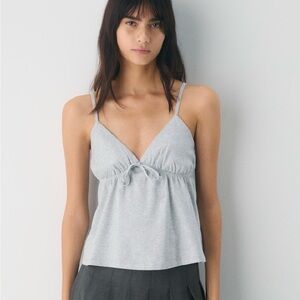 Aritzia Sunday best cottonwhisk Loulou cami size S Heather chrome grey like new